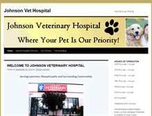 Tablet Screenshot of johnsonvethospital.com